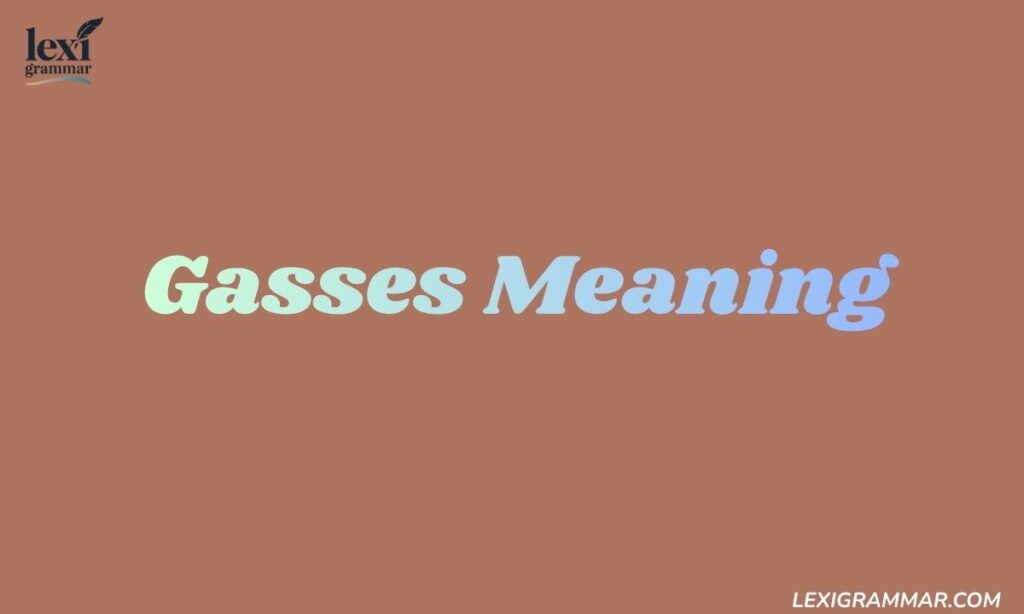 Gasses Meaning
