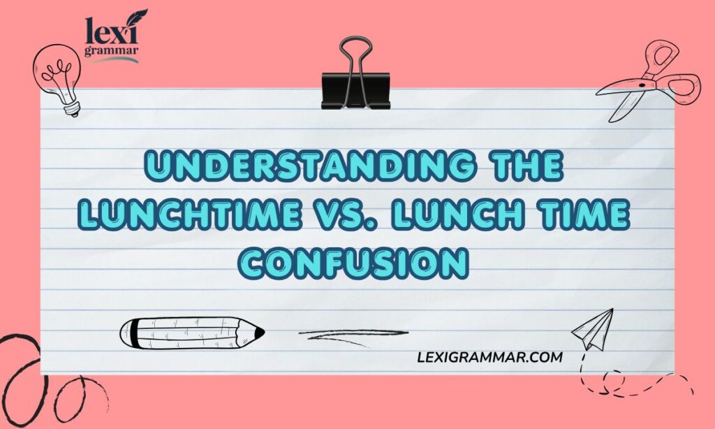 Understanding the Lunchtime vs. Lunch Time Confusion