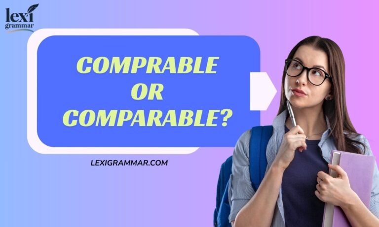 Comprable or Comparable