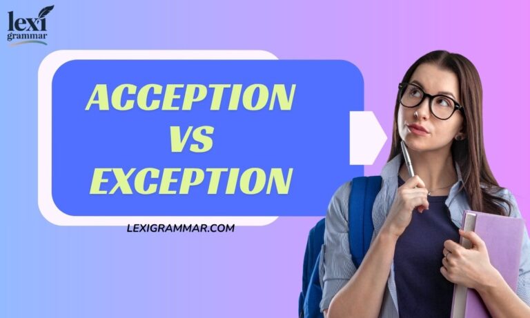 Acception vs Exception