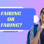 Fairing or Faring