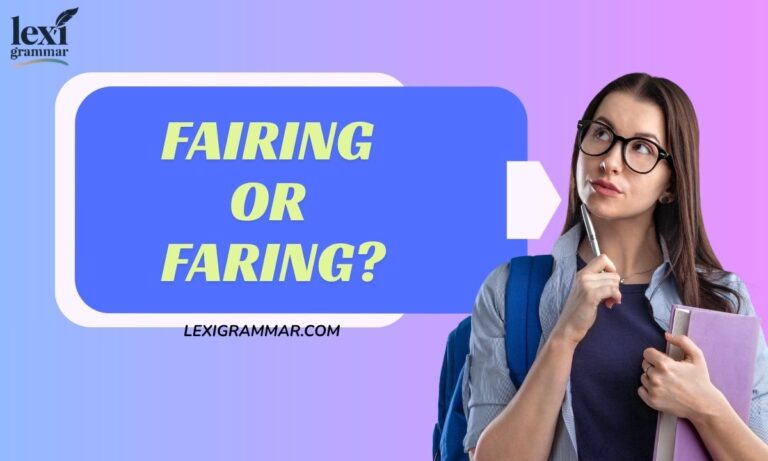 Fairing or Faring