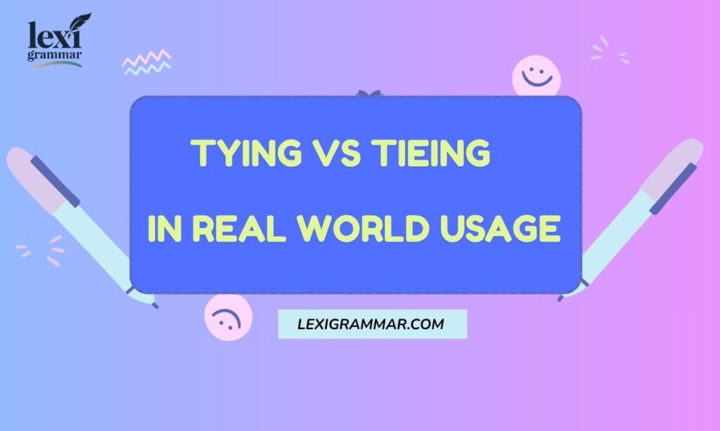 Tying vs Tieing in Real World Usage
